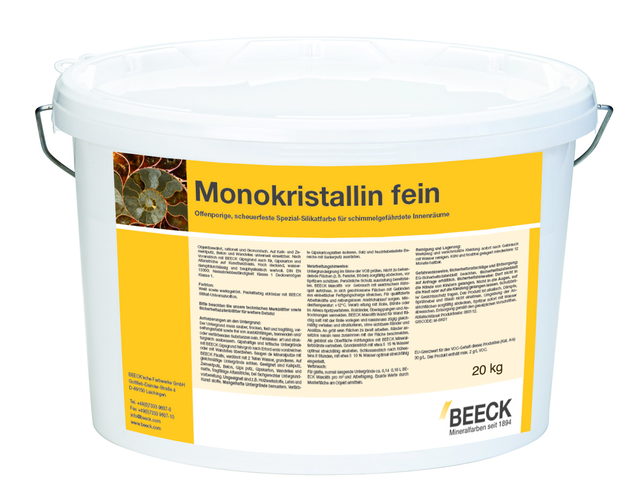 BEECK Monokristallin Fein 1 Kg WEISS