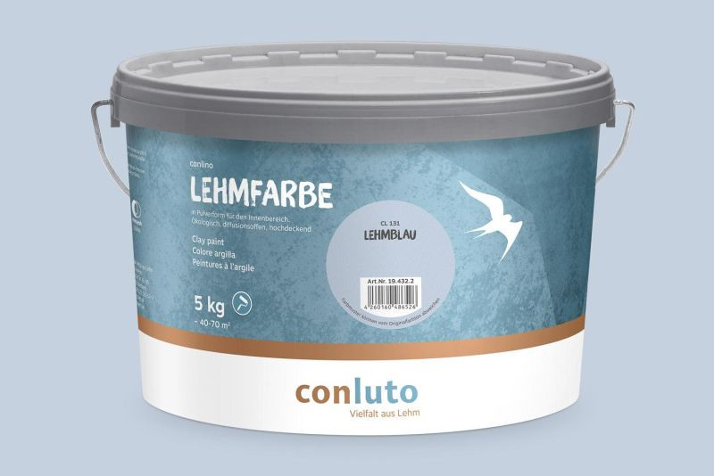 Conluto Lehmfarbe 5 kg -Lehmblau