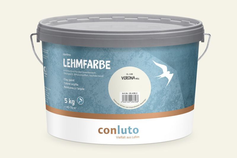 Conluto Lehmfarbe 5 kg -Verona hell