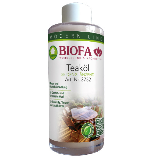 Biofa Teaköl für Gartenmöbel aus Holz 0.15L