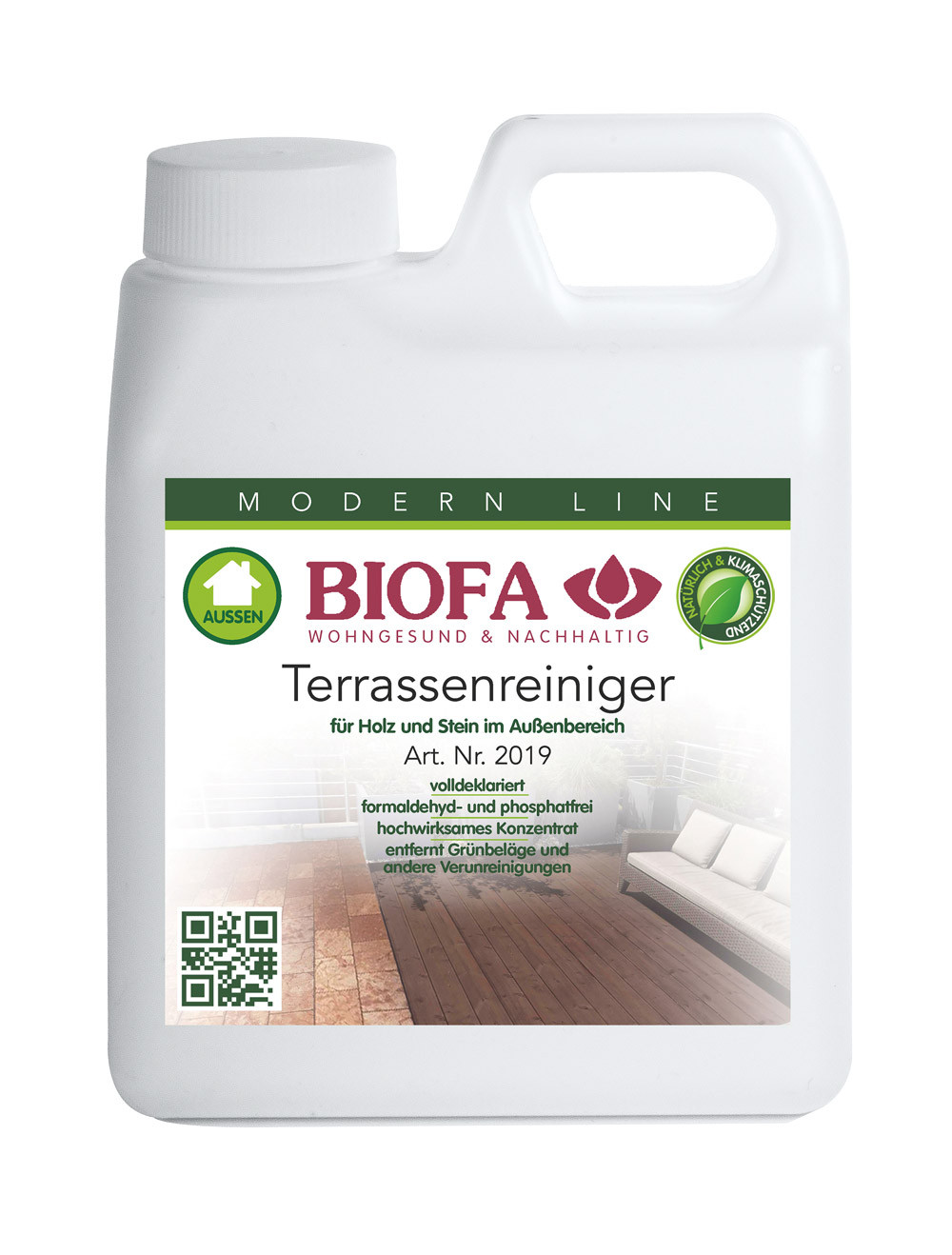 Biofa Terrassenreiniger für Holz und Stein im Außenbereich, 5 L